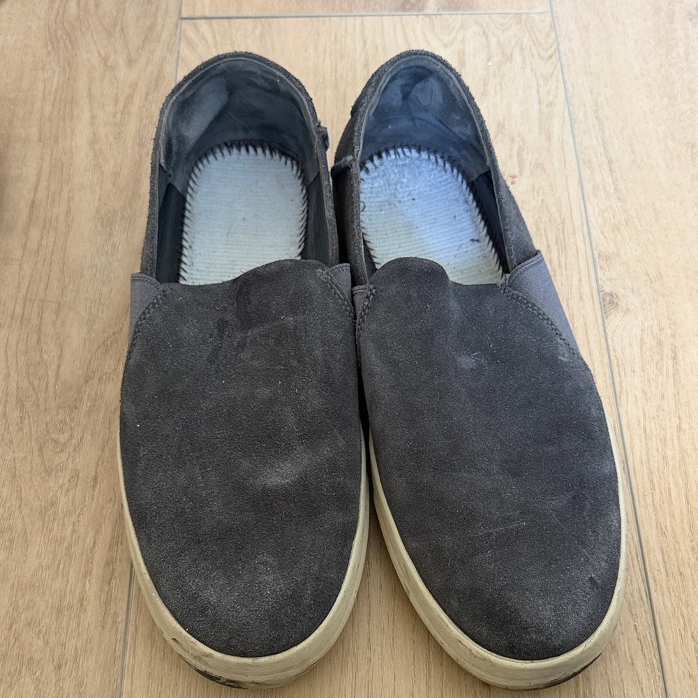 Mens Vince Gray Slip-On Shoes